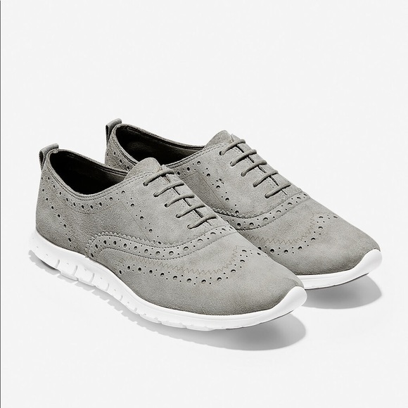 Cole Haan Black Suede Oxford Lace Up 
